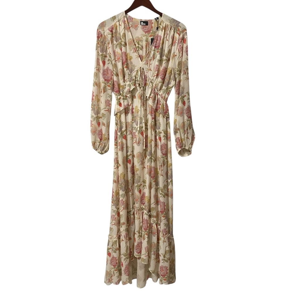 NWT The Kooples Silk Floral English Roses Maxi Dress Size 2 US M - Picture 11 of 15
